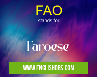 FAO means Faroese FAO