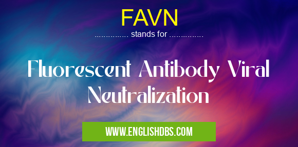 FAVN means Fluorescent Antibody Viral Neutralization FAVN