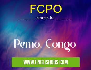FCPO means Pemo, Congo FCPO