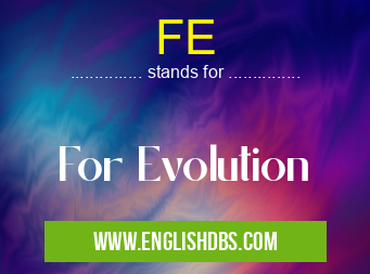 FE means For Evolution FE