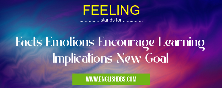 FEELING means Facts Emotions Encourage Learning Implications New Goal FEELING