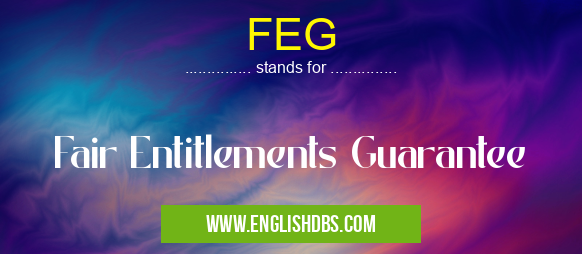 FEG means Fair Entitlements Guarantee FEG