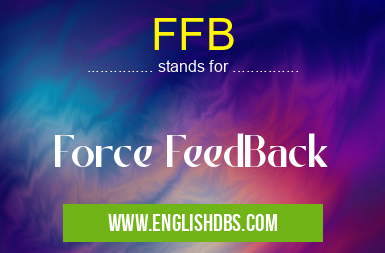 FFB means Force FeedBack FFB