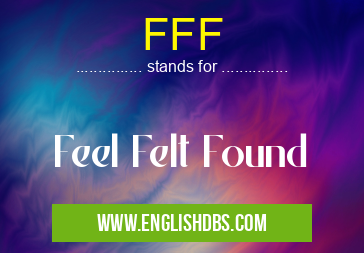 FFF means Feel Felt Found FFF