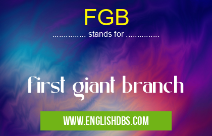 FGB means first giant branch FGB