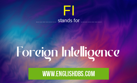 FI means Foreign Intelligence FI