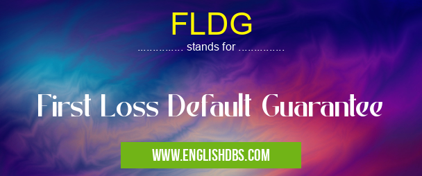 FLDG means First Loss Default Guarantee FLDG
