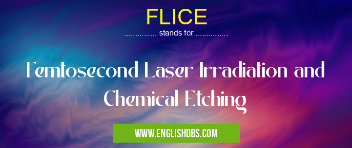 FLICE means Femtosecond Laser Irradiation and Chemical Etching FLICE