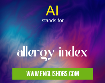 AI means allergy index AI