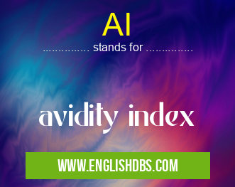 AI means avidity index AI