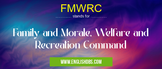 FMWRC means Family and Morale, Welfare and Recreation Command FMWRC