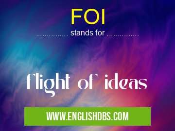 FOI means flight of ideas FOI