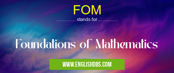 FOM means Foundations of Mathematics FOM