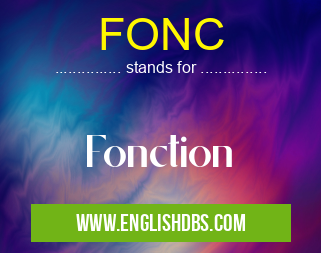 FONC means Fonction FONC