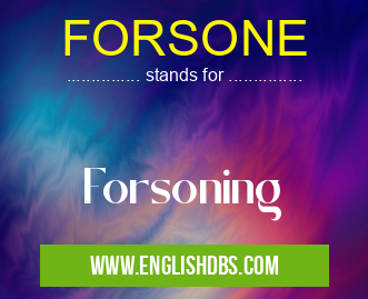 FORSONE means Forsoning FORSONE