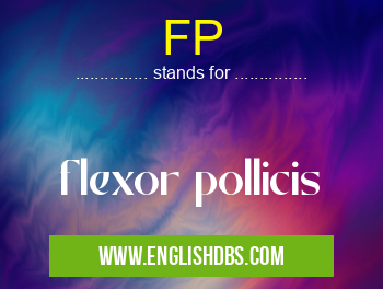 FP means flexor pollicis FP