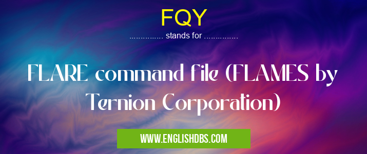 FQY means FLARE command file (FLAMES by Ternion Corporation) FQY