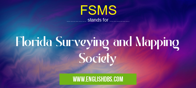 FSMS means Florida Surveying and Mapping Society FSMS