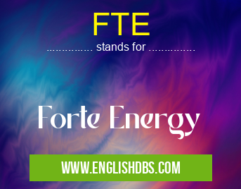 FTE means Forte Energy FTE
