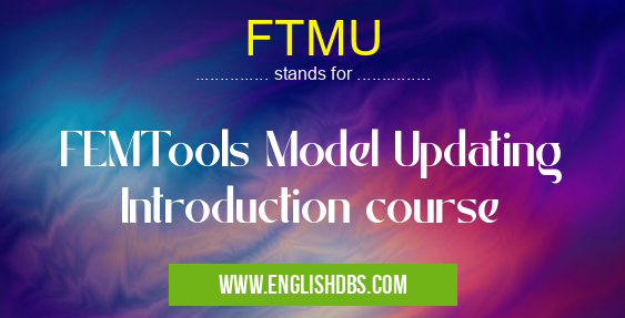 FTMU means FEMTools Model Updating Introduction course FTMU