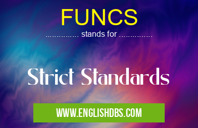 FUNCS means Strict Standards FUNCS