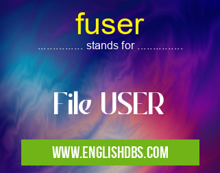 fuser means File USER fuser