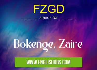 FZGD means Bokenge, Zaire FZGD