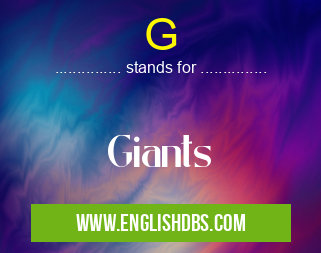 G means Giants G