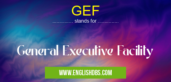 GEF means General Executive Facility GEF