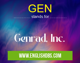 GEN means Genrad, Inc. GEN