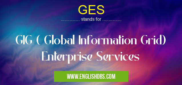 GES means GIG ( Global Information Grid) Enterprise Services GES