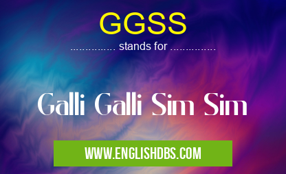 GGSS means Galli Galli Sim Sim GGSS