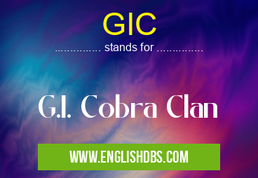 GIC means G.I. Cobra Clan GIC