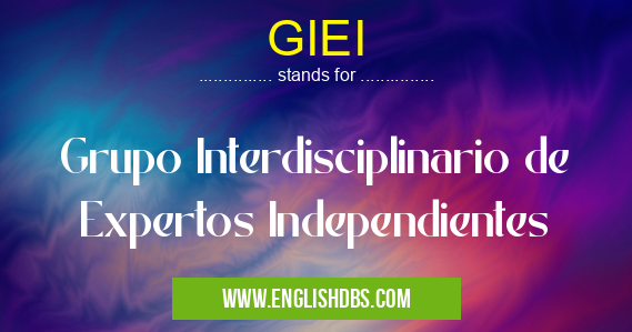 GIEI means Grupo Interdisciplinario de Expertos Independientes GIEI
