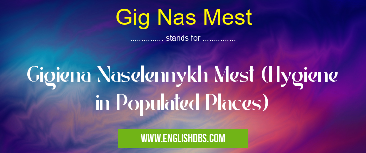 Gig Nas Mest means Gigiena Naselennykh Mest (Hygiene in Populated Places) Gig Nas Mest