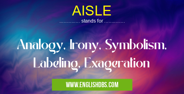 AISLE means Analogy, Irony, Symbolism, Labeling, Exageration AISLE