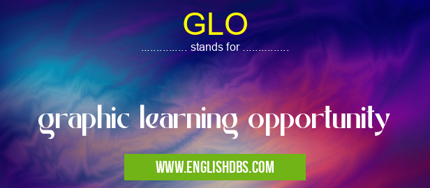 GLO means graphic learning opportunity GLO