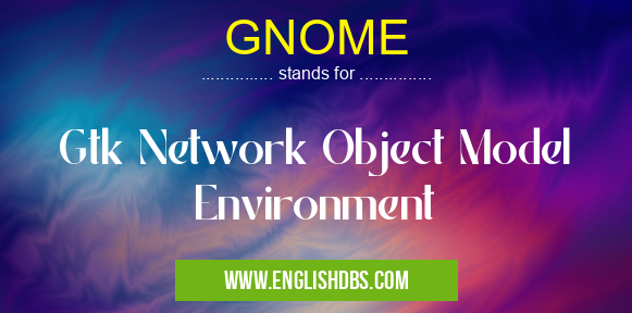 GNOME means Gtk Network Object Model Environment GNOME
