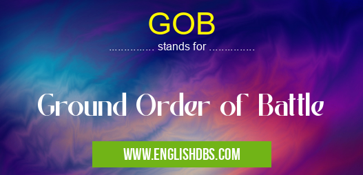 GOB means Ground Order of Battle GOB
