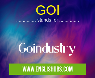 GOI means Goindustry GOI