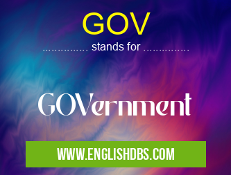 GOV means GOVernment GOV