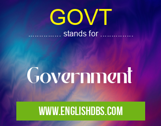 GOVT means Government GOVT