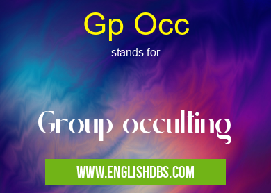 Gp Occ means Group occulting Gp Occ