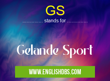 GS means Gelande Sport GS