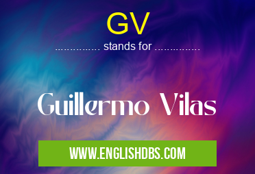 GV means Guillermo Vilas GV