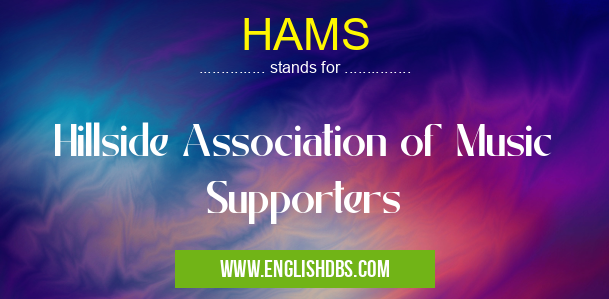 HAMS means Hillside Association of Music Supporters HAMS