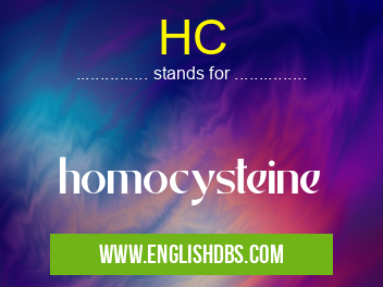 HC means homocysteine HC