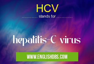 HCV means hepatitis-C virus HCV