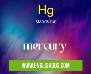 Hg means mercury Hg