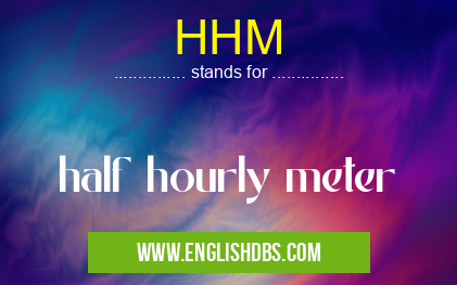 HHM means half hourly meter HHM